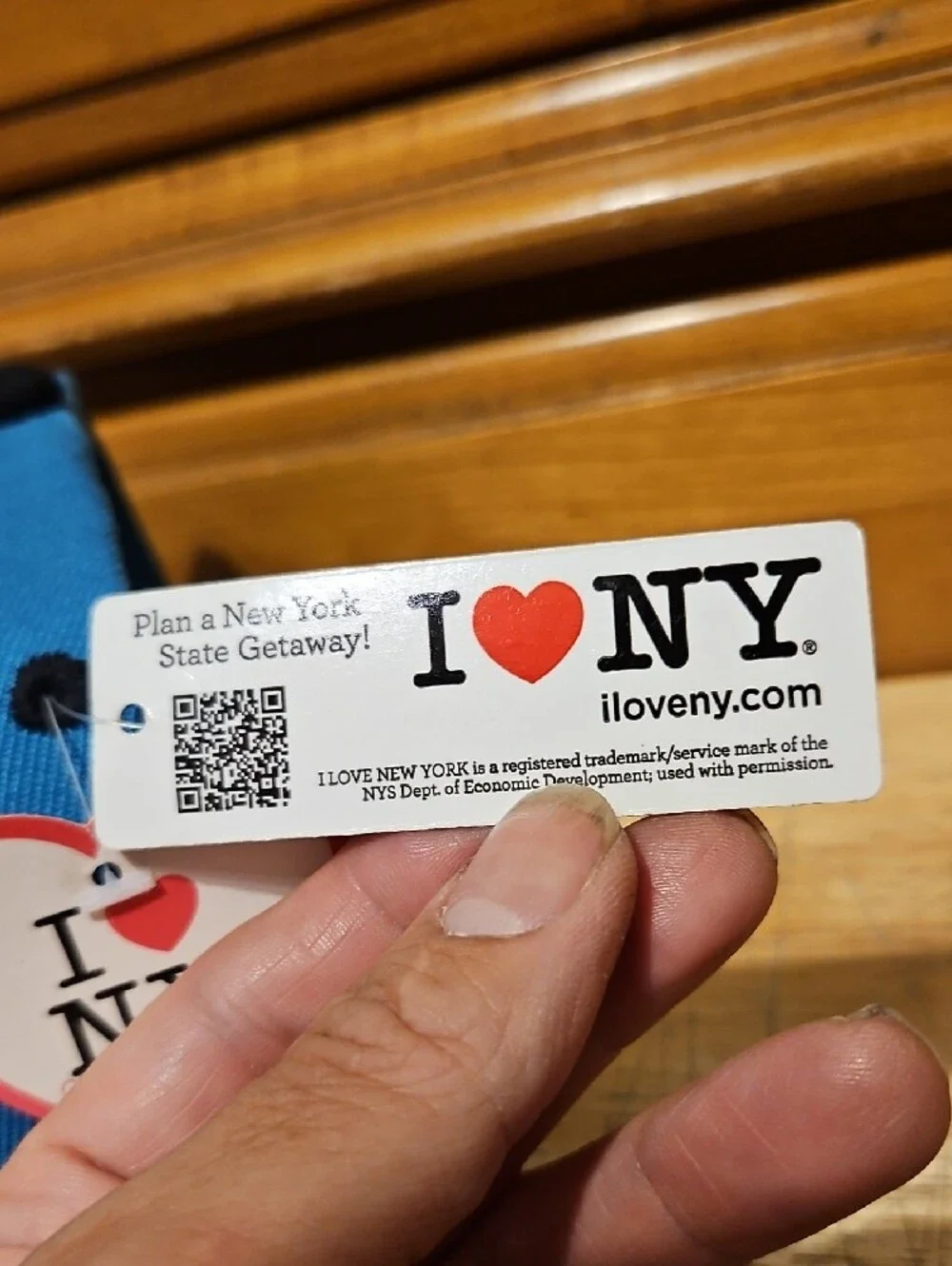 I Love NY Snapback Hat - Blue and Black.